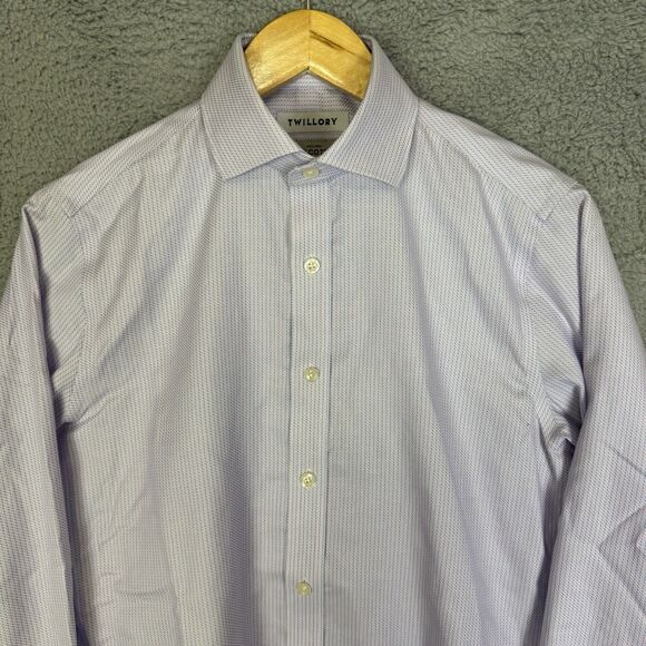 Twillory Shirt Men's S 14.5 32-33 Blue Red Button Up Long Sleeve - Picture 2 of 9
